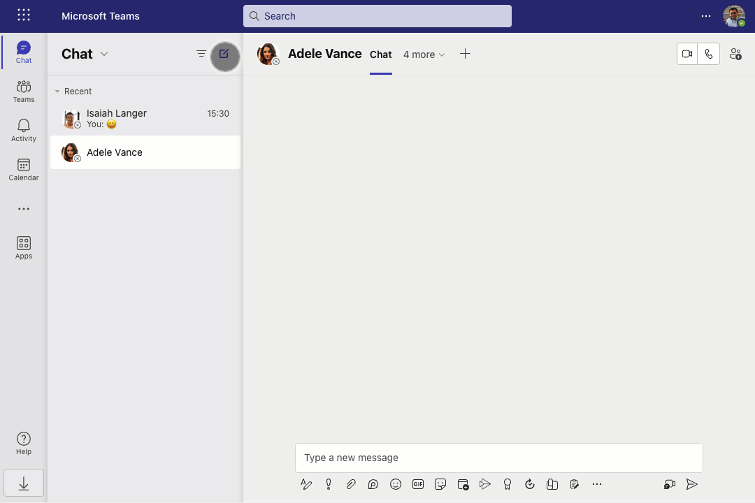 microsoft teams create group conversation