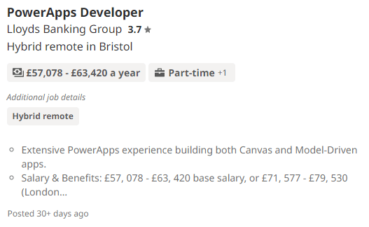 permance power apps developer job