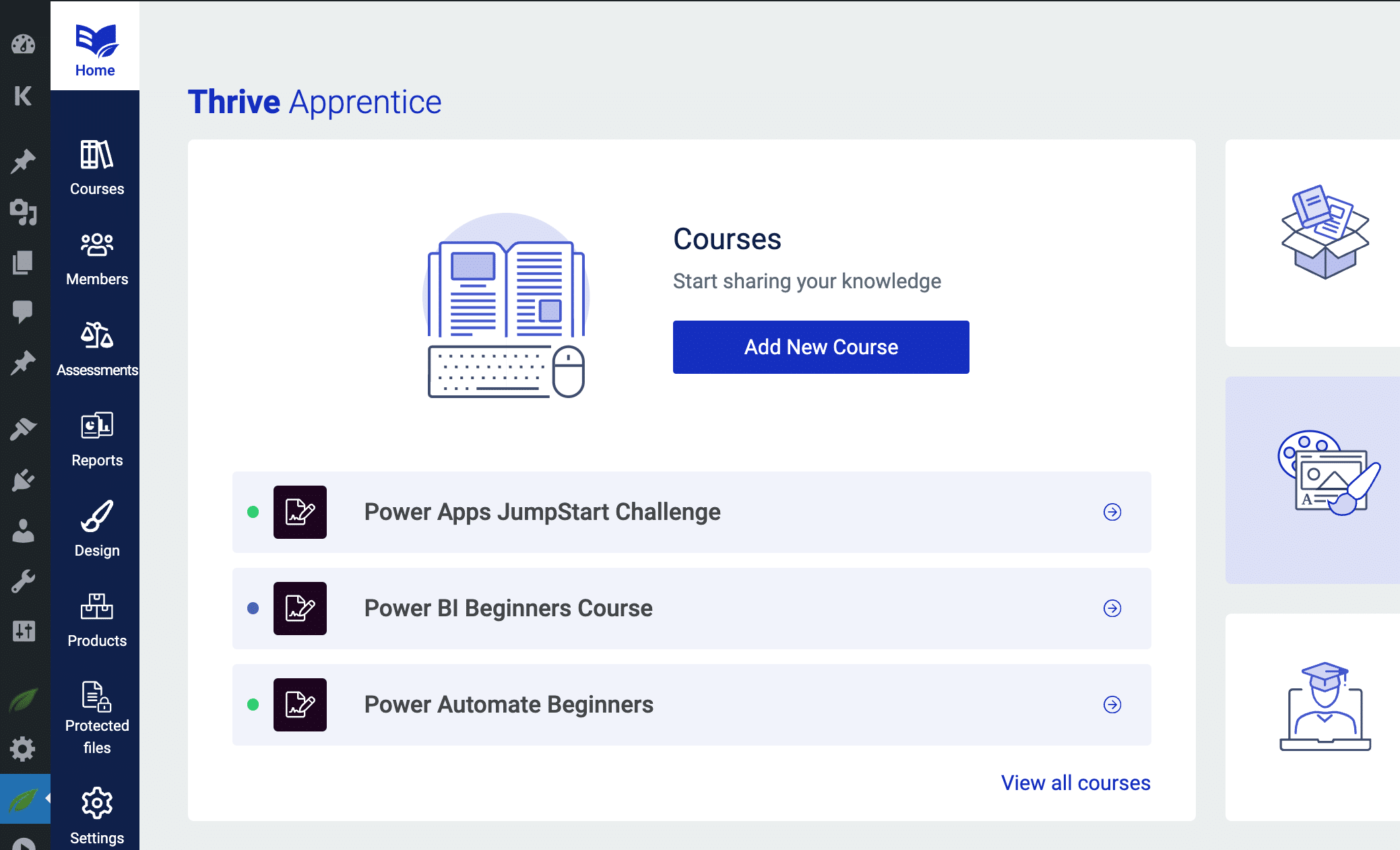 Thrive Apprentice Dashboard Access